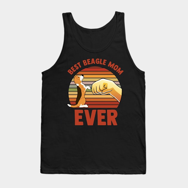 The Best Beagle Mom Ever Retro Pet Lover Dog Owner Tank Top by sBag-Designs